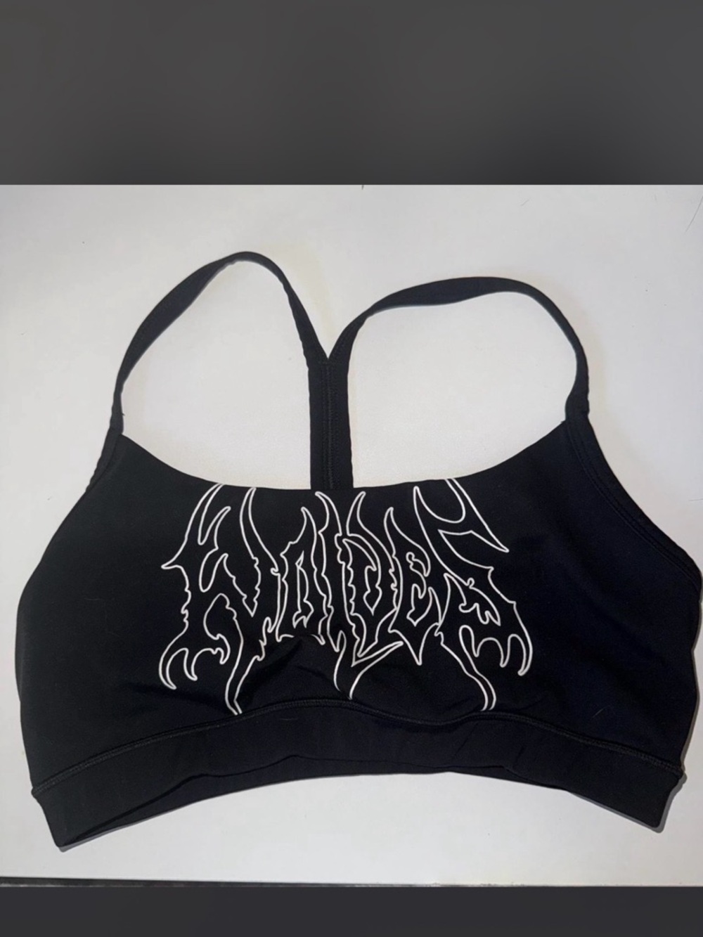 Darc Sport Black Graphic Racerback Sports Bra